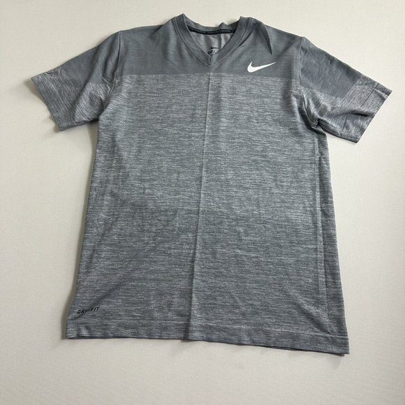 Nike Pro Training T-Shirt Dri-Fit Performance Mens Size Large Gray Active Gym - Picture 1 of 8